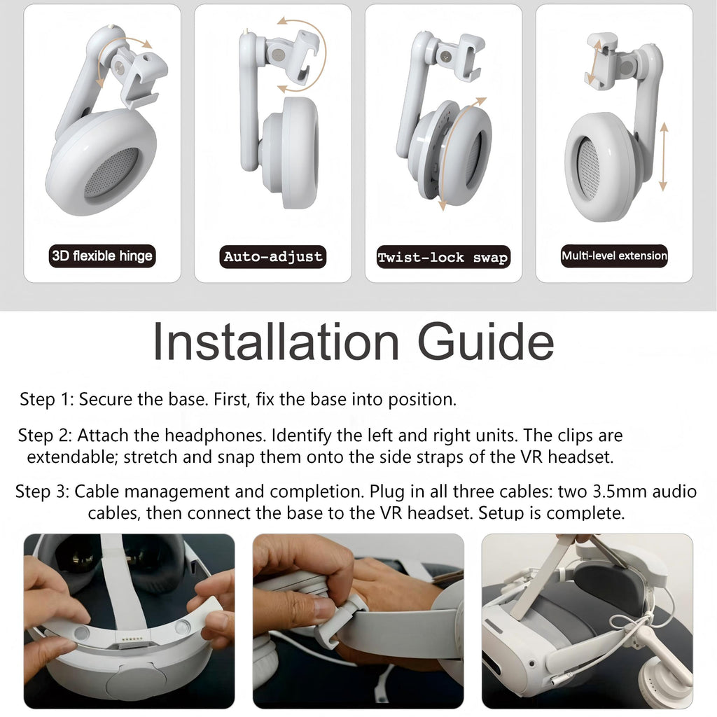 Immersive VR Headphones for PICO 4 Series: Fully Compatible with PICO 4, Pro, and Ultra