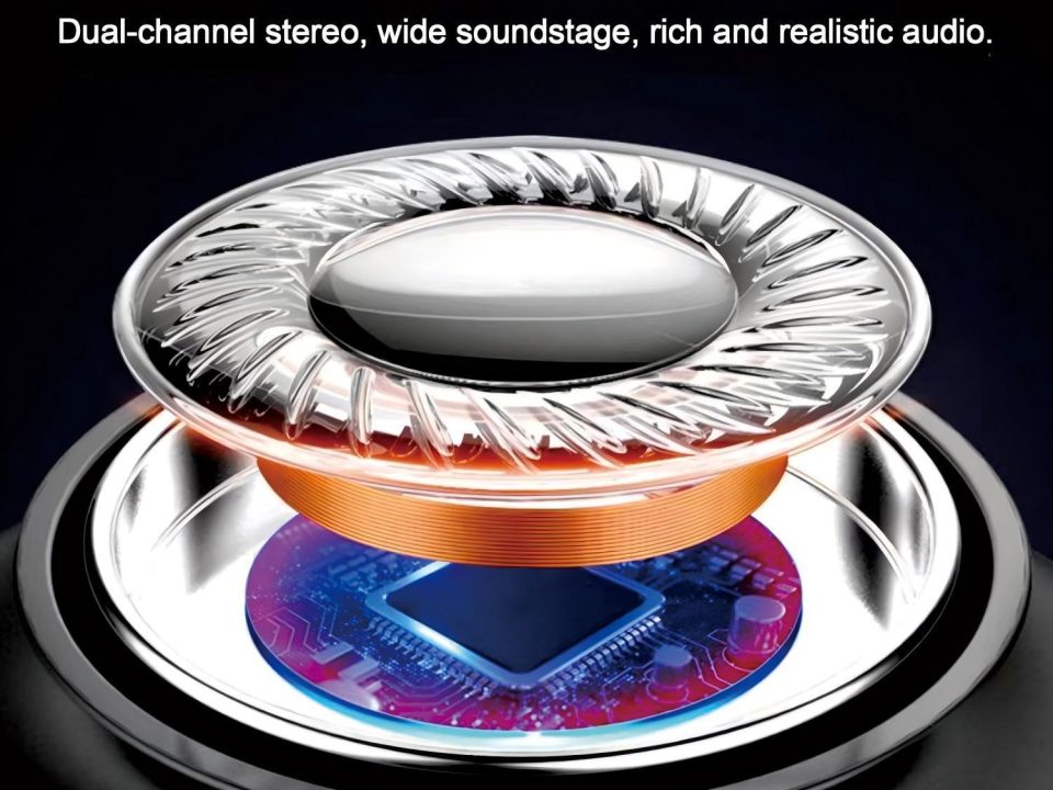 Illustration of the 40mm dynamic driver used in the VR audio kit