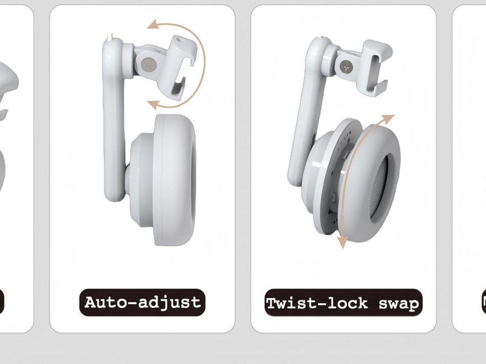 Flexible hinge, rotation and extension adjustment positions