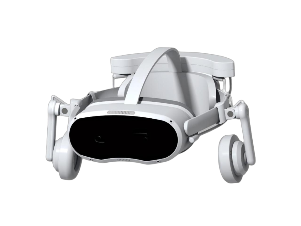 MAXXVR wired audio kit installed on a compatible PICO 4 headset